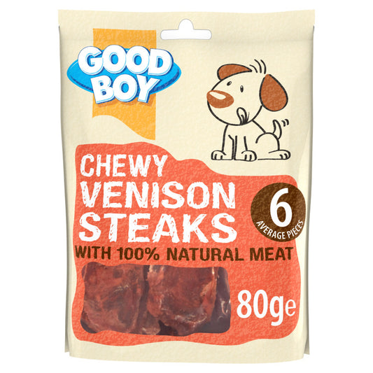 Good Boy Chewy Venison Steaks - 80g