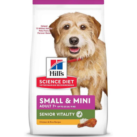 Senior Vitality Small & Mini Mature Adult 7+ Dog Food with Chicken & Rice  - 1.5kg