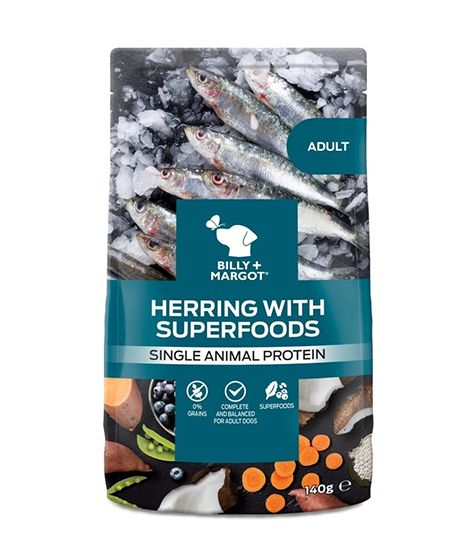 Billy+Margot Adult Herring with Superfoods Pouch - 140g