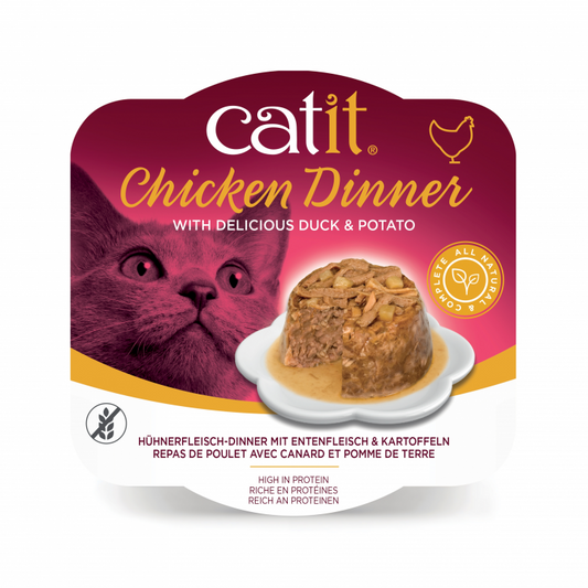 Catit Chicken Dinner, Duck & Potato 80g - Box of 6