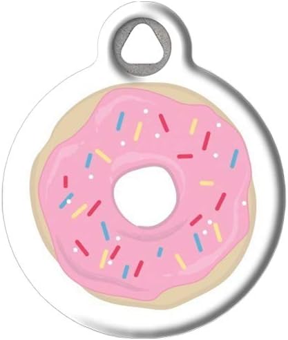Hillman ID Tag - Circle large Pink Donut
