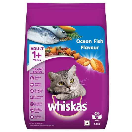 Whiskas Dry Food Adult with Ocean Fish - 1.2kg