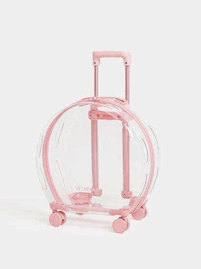 Bubble Pet Carrier (Pink and Transparent)