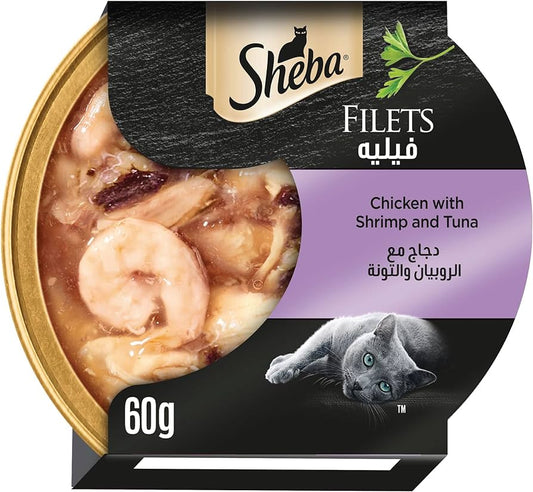 Sheba Fillets Chicken with Shrimp & Tuna - 60g