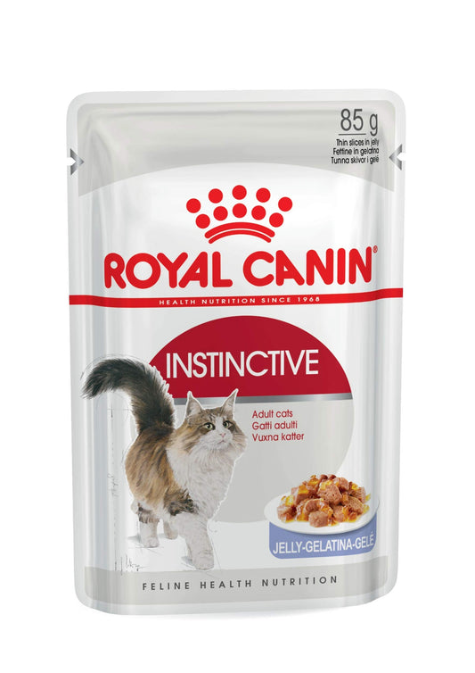 Royal Canin Feline Health Nutrition Instinctive Adult Cats Jelly - 12 Wet Food Pouches