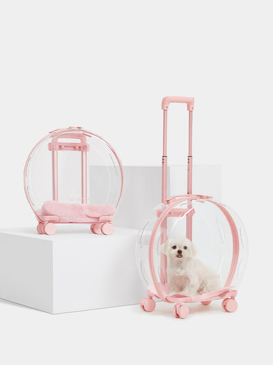 Bubble Pet Carrier (Pink and Transparent)