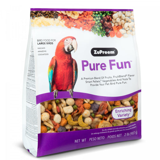 Zupreem Pure Fun bird food for Large birds- Parrots - (0.91kg)
