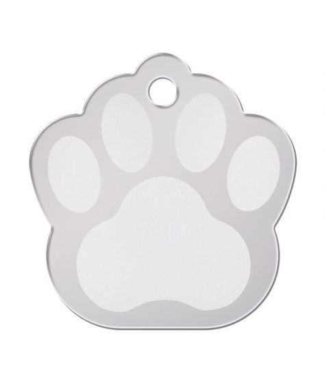 Hillman ID Tag - Two-Tone Chrome Plated Brass Paw