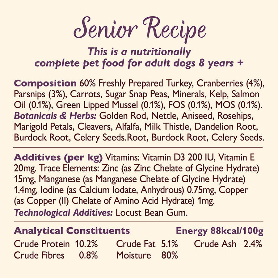 Lily's Kitchen Senior Recipe Dog Wet Food 6x400G