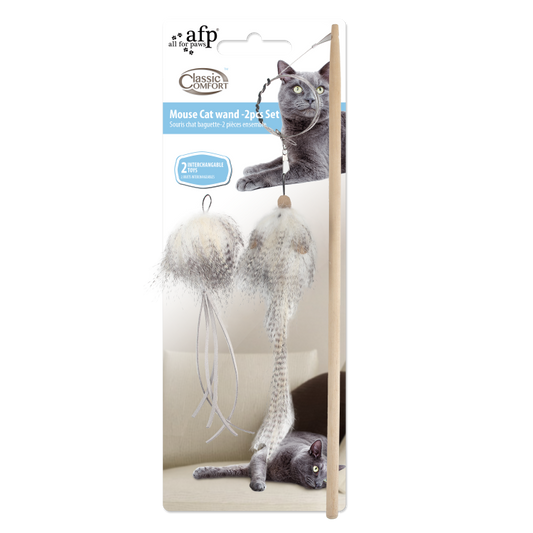 Classic Comfort Mouse Cat Wand - Set