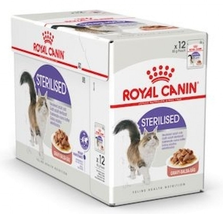 Feline Health Nutrition Sterilized Gravy - 12 Wet Food Pouches