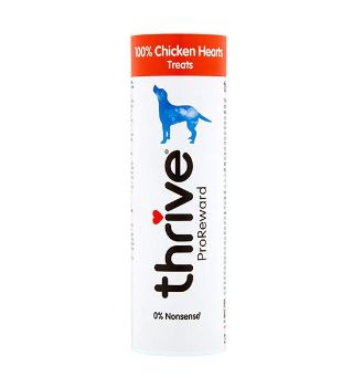 Thrive Chicken Hearts Dog Treats - 30g