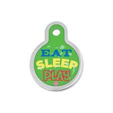 Hillman ID Tag - Eat Play Sleep Raised Edge Small Circle
