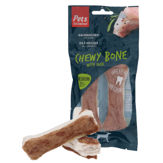 Chewy Bone with Duck Medium - 80g (2pcs)