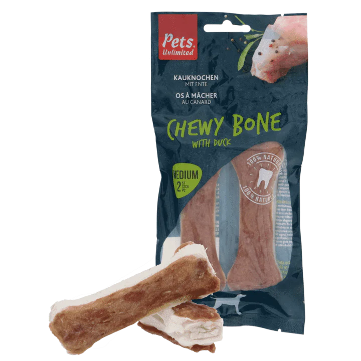 Chewy Bone with Duck Medium - 80g (2pcs)