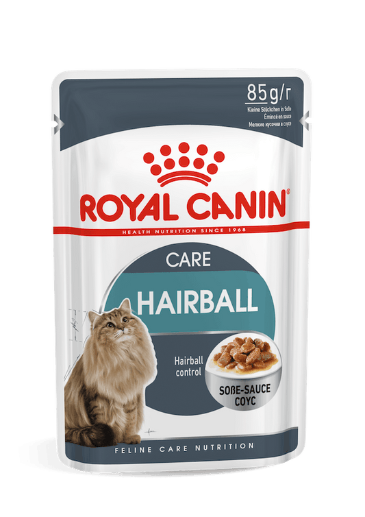 Royal Canin Feline Care Nutrition Hairball Gravy - 12 Wet Food Pouches