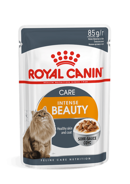 Royal Canin Feline Care Nutrition Intense Beauty Jelly - 12 Wet Food Pouches