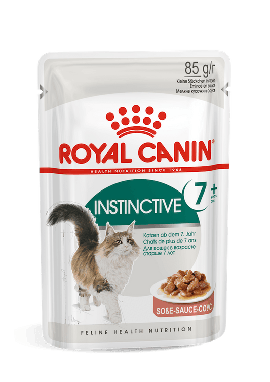 Royal Canin Feline Health Nutrition Instinctive +7 Gravy - 12 Wet Food Pouches (Near Expiry)