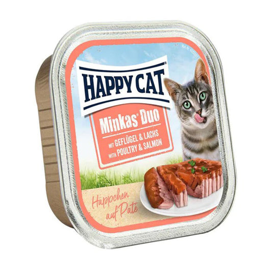 Happy Cat Minkas Duo Poultry & Salmon - 100g (Set of 3)