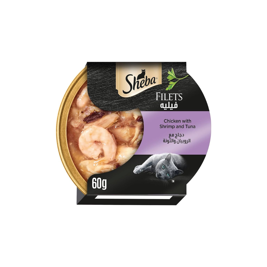 Sheba Fillets Chicken with Shrimp & Tuna - 60g