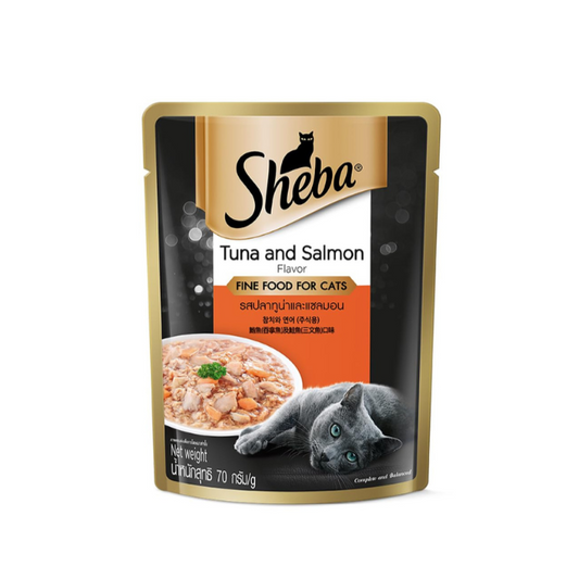 Sheba Tuna and Salmon Pouch - 24 × 70g