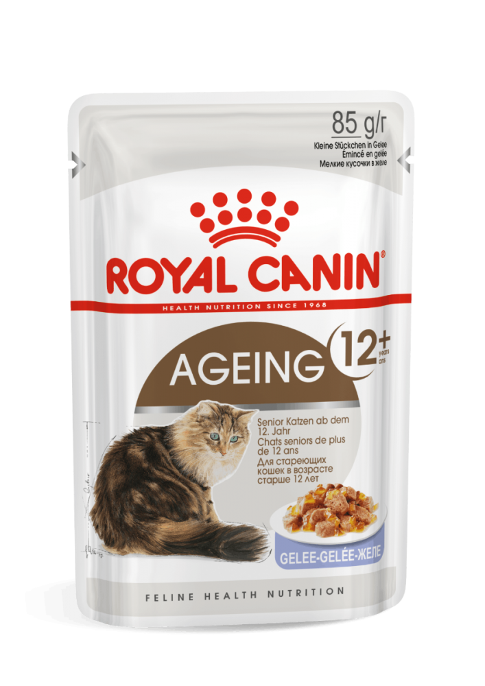 Royal Canin Feline Health Nutrition Ageing +12 Jelly - 12 Wet Food Pouches