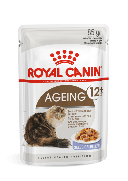 Royal Canin Feline Health Nutrition Ageing +12 Jelly - 12 Wet Food Pouches