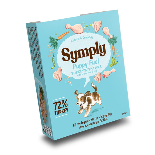 Symply Puppy Turkey, Brown Rice & Veg Wet Dog Food - 395g