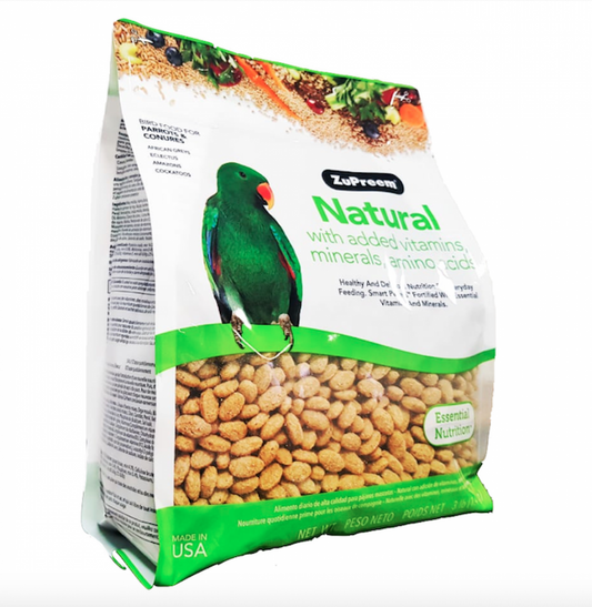 Zupreem Natural Avian Diet Parrots & Conures - 3lb (1.36kg)