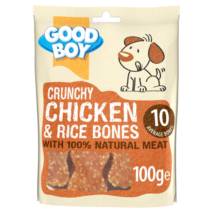 Crunchy Chicken & Rice Bones - 100g