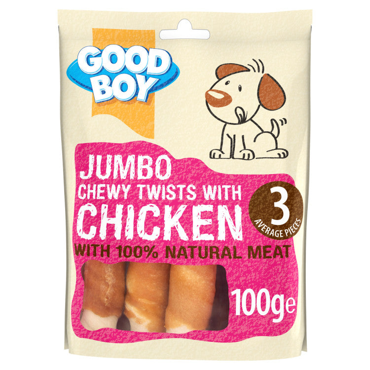 Armitage Jumbo Chicken Chewy Twists - 100g