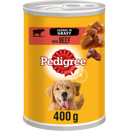 Pedigree Beef Chunks In Gravy 400g - (2 x 400g)