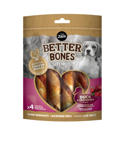 Zeus Better Bones Wrapped Large Rolls - Duck & Cranberry (152g)