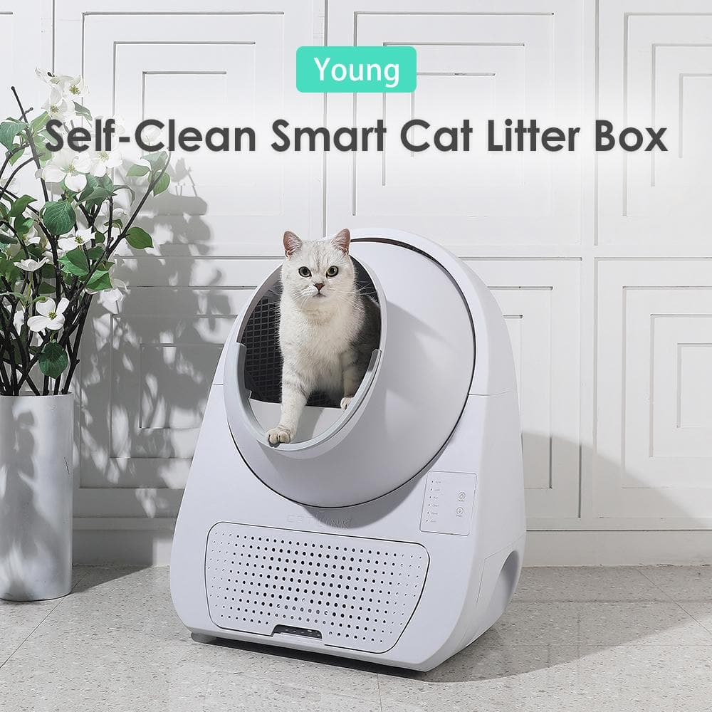 Catlink Scooper Young Pro X AI Self Cleaning With Odour Removal Cat Litter Box 13L 63x62x74cm - Grey