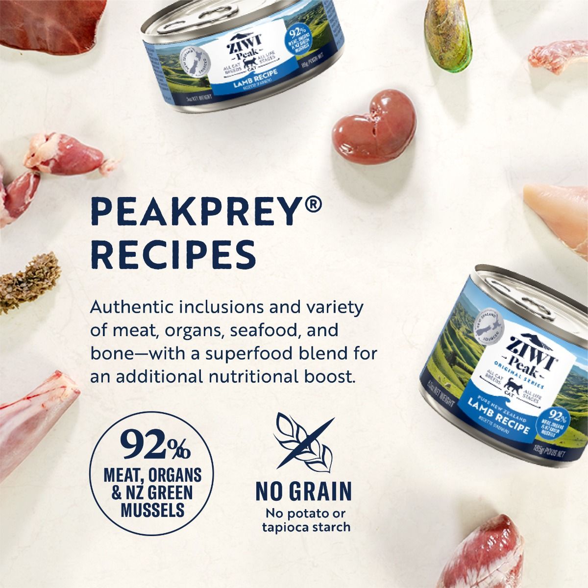 ZIWI Peak Lamb Recipe Wet Cat Food 185gms
