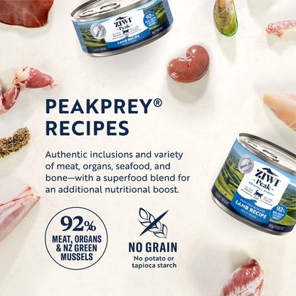 ZIWI Peak Lamb Recipe Wet Cat Food 185gms