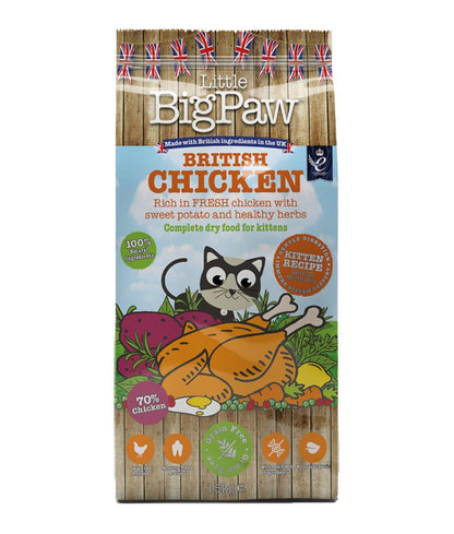 Little BigPaw British Chicken Dry Kitten Food 1.5kg