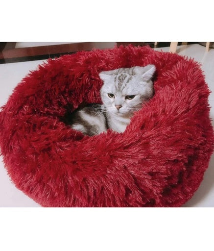 Pado Pet Fluffy Donut Cushion - Red