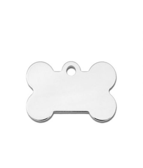 Hillman ID Tag - Bone Small Chrome