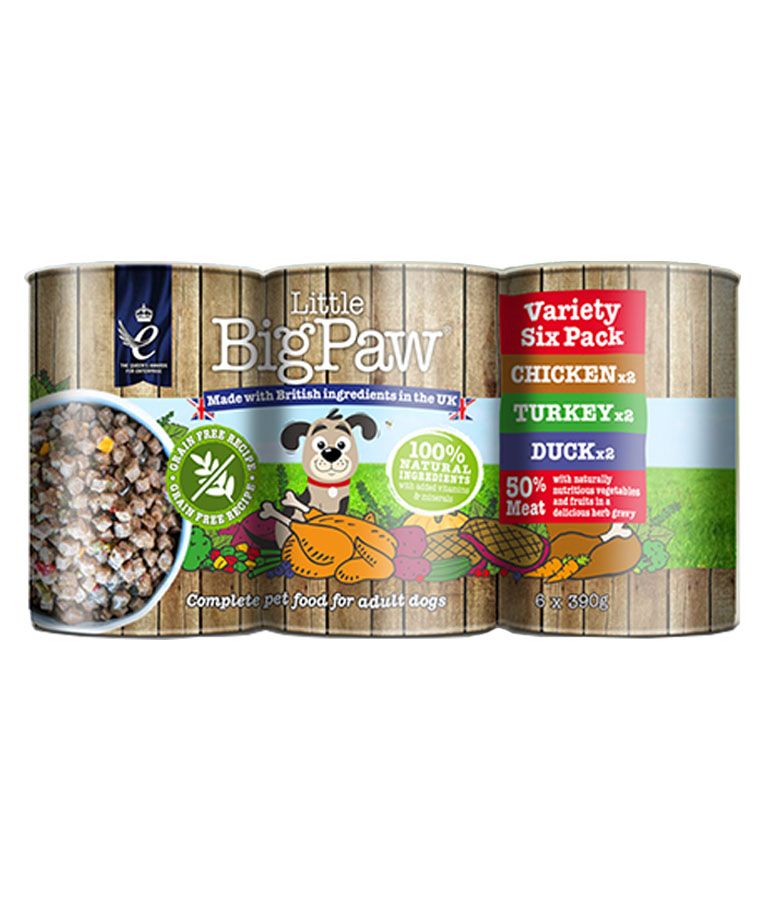 Little BigPaw Variety Pack Adult Wet Dog Food 6x390g