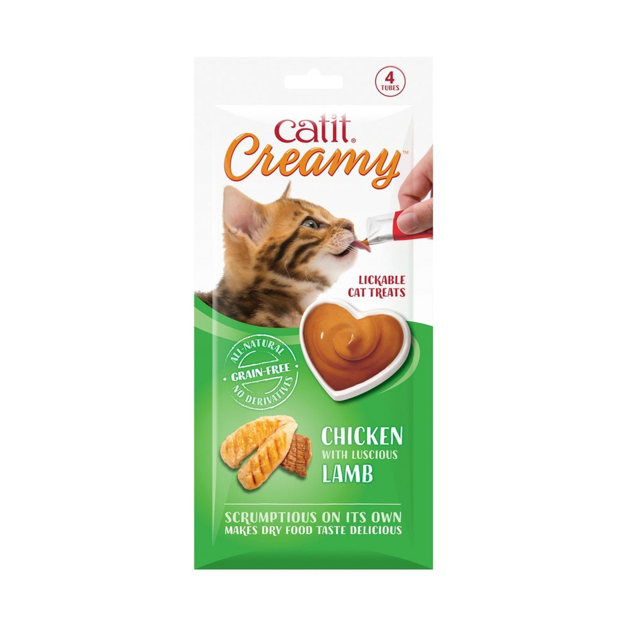 Catit Creamy Lickable Treats - Chicken & Lamb