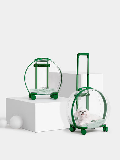 Bubble Pet Carrier (Green & Transparent)