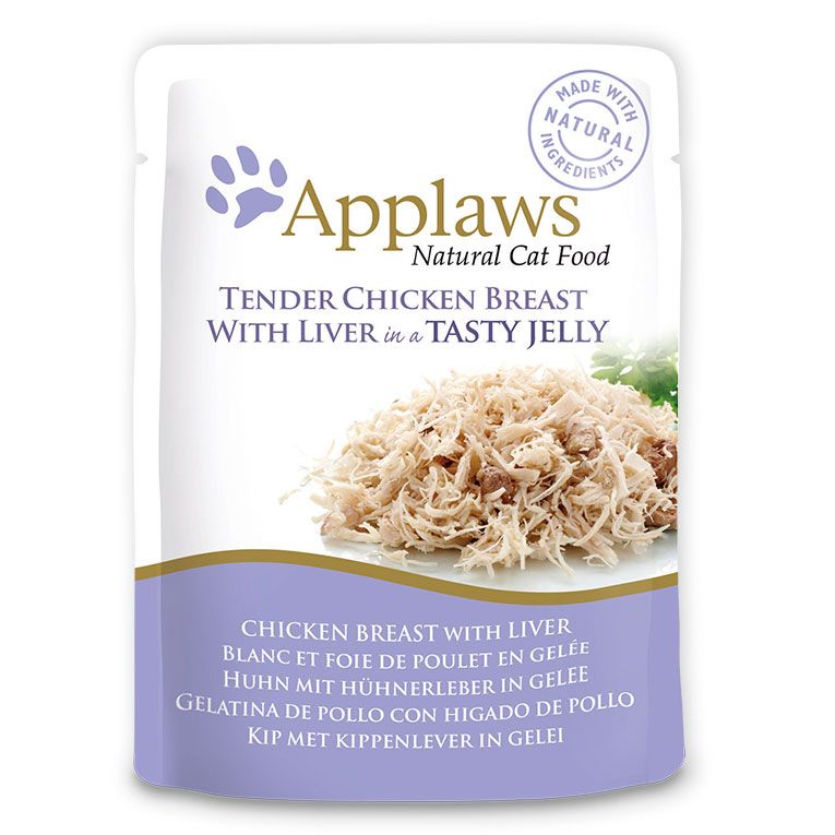 Applaws Chicken with Liver in Jelly Adult Wet Cat Food 70g Pouch