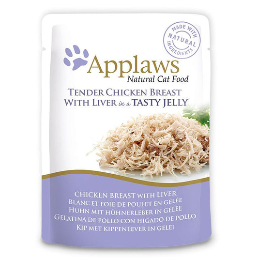 Applaws Chicken with Liver in Jelly Adult Wet Cat Food 70g Pouch