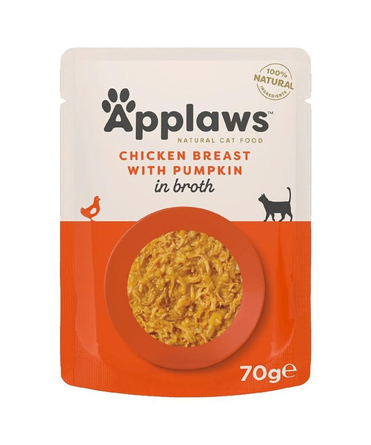 Applaws Chicken with Pumpkin in Broth Wet Cat Food 70g Pouch