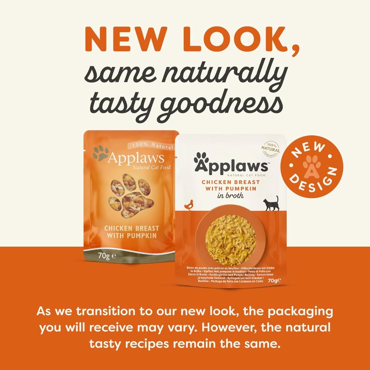 Applaws Chicken with Pumpkin in Broth Wet Cat Food 70g Pouch