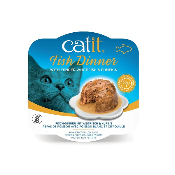 Catit Fish Dinner, Whitefish & Pumpkin 80 g, 6pcs/box