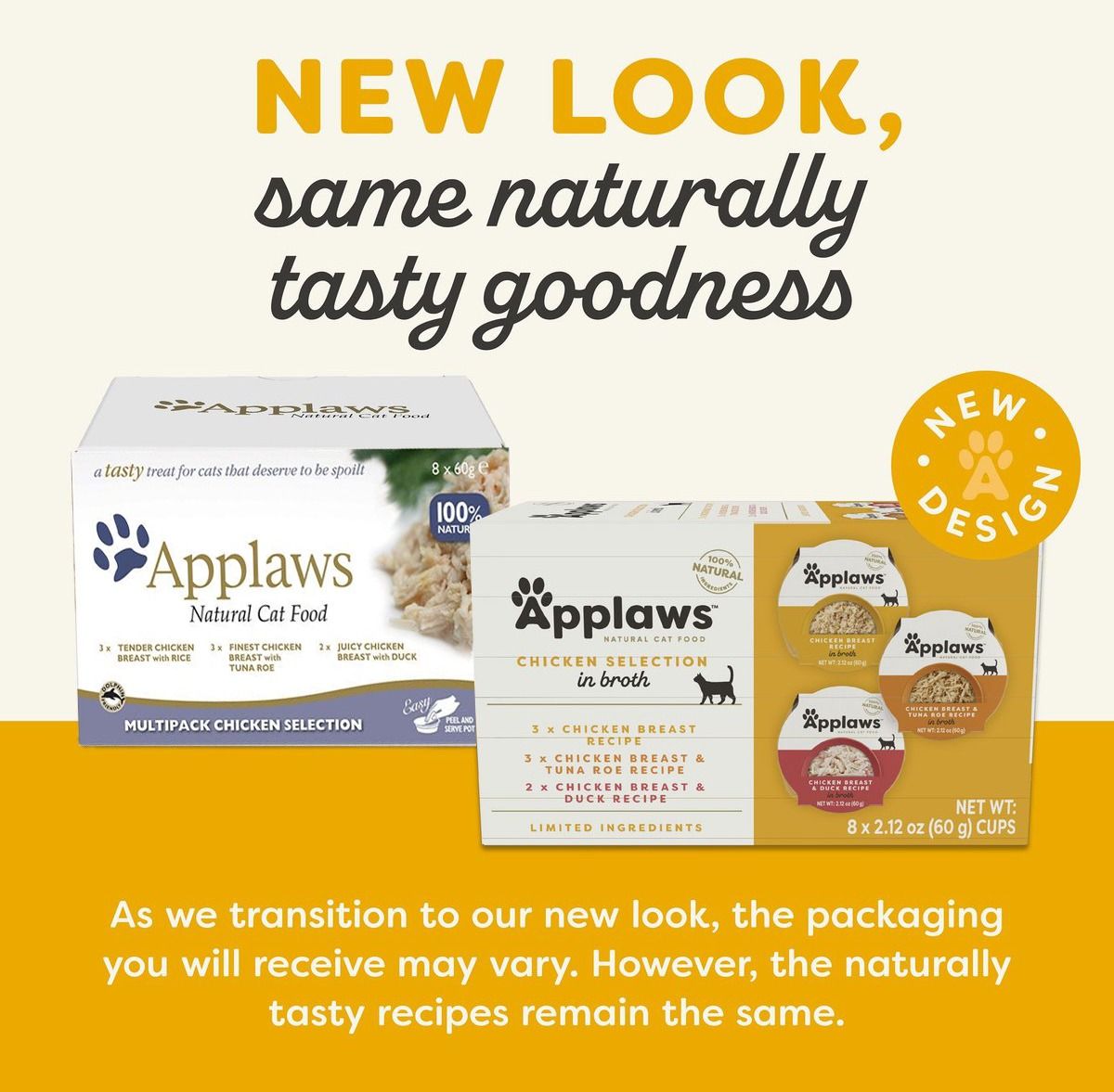Applaws Chicken Selection in Broth Adult Wet Cat Food 8 x 60g Pot