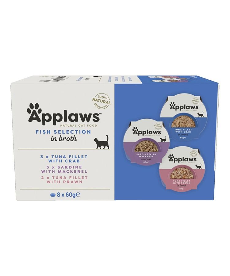 Applaws Fish Selection in Broth Adult Wet Cat Food 8 x 60g Pot