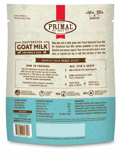 Primal Dehydrated Goat Milk for Dogs and Cats – 5.2oz